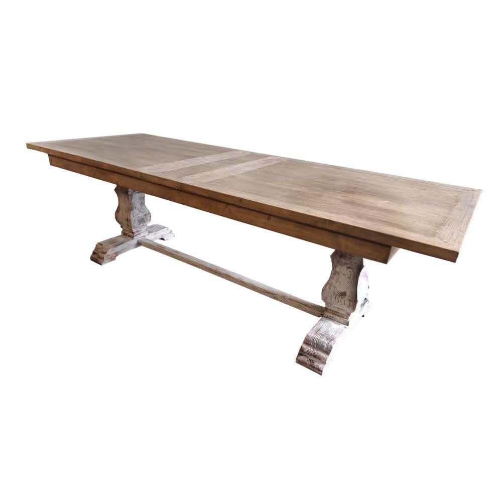 DAHAN RECYCLED PINE EXTENSION DINING TABLE - MyChocolateWood