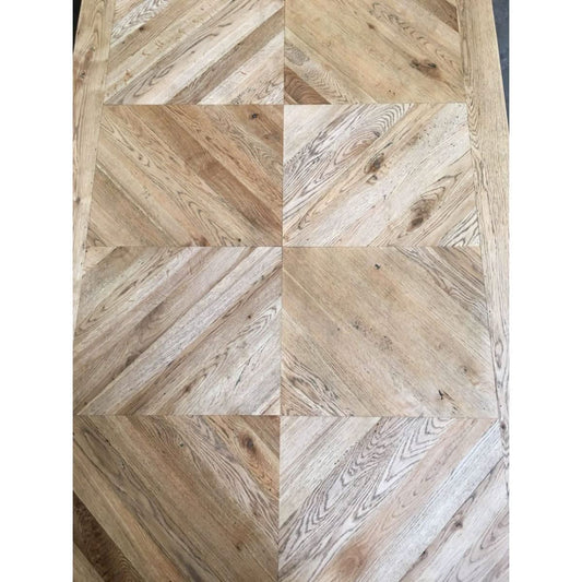 DUTCHY FRENCH PROVINCIAL STYLE DINING TABLE WITH PARQUETRY PATTERN 200 CM - MyChocolateWood