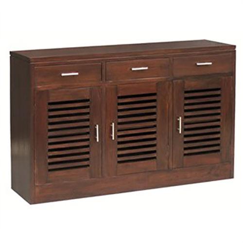 EBONY SOLID MAHOGANY BUFFET/SIDEBOARD 3 DOORS 3 DRAWERS IN CHOCOLATE - MyChocolateWood