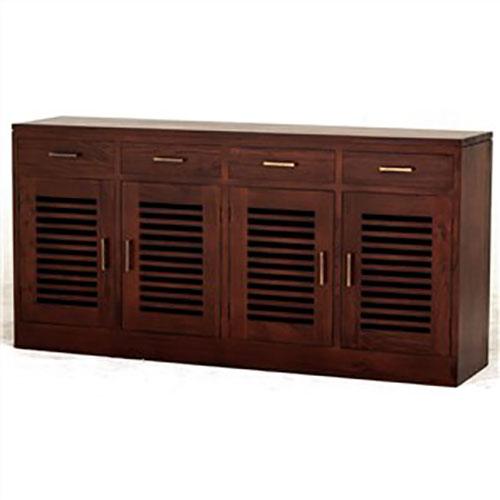 EBONY SOLID MAHOGANY BUFFET/SIDEBOARD 4 DOORS 4 DRAWERS IN MAHOGANY COLOUR - MyChocolateWood