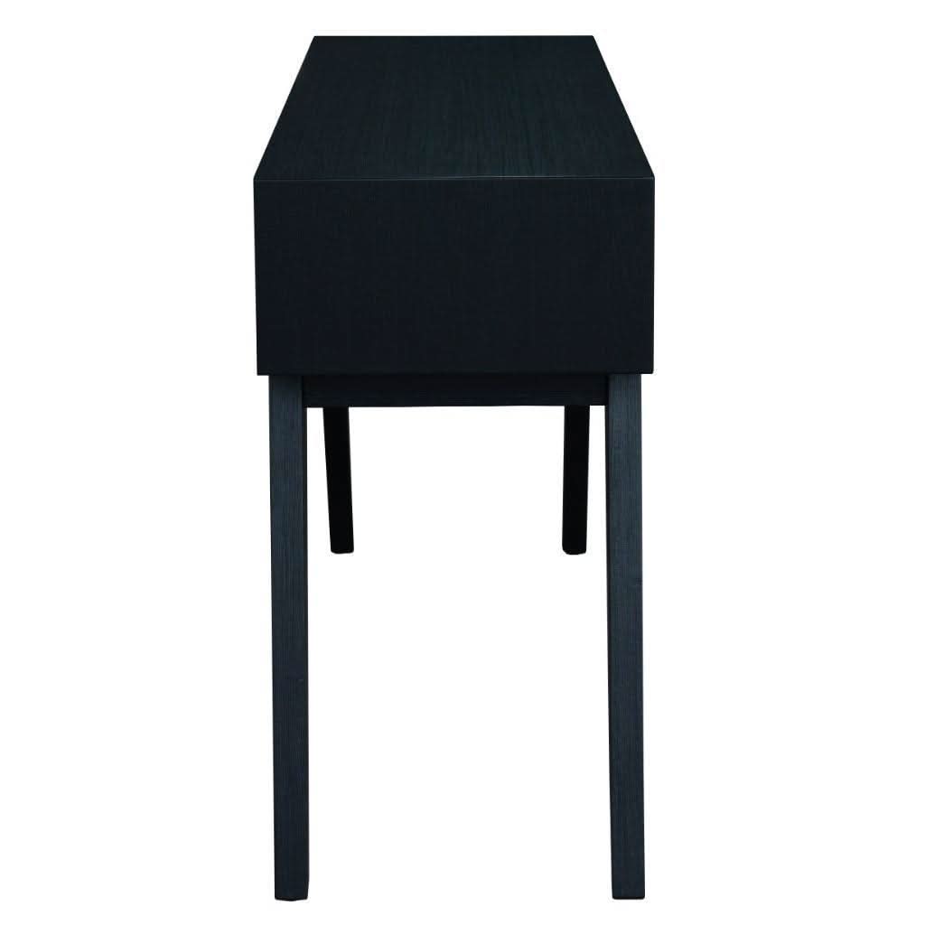 ELIJAH ACACIA WOOD CONSOLE TABLE/HALL TABLE 2 DRAWERS IN BRUSHED BLACK ACACIA - MyChocolateWood