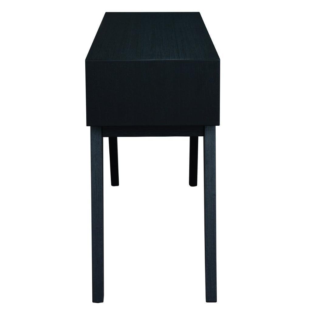 ELIJAH ACACIA WOOD CONSOLE TABLE/HALL TABLE 2 DRAWERS IN BRUSHED BLACK ACACIA - MyChocolateWood
