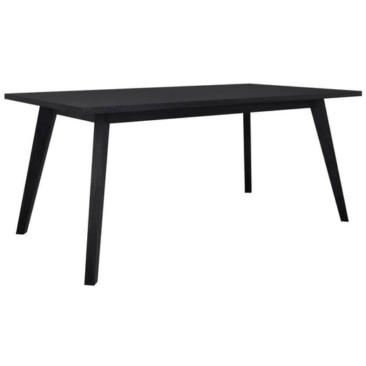 ELIJAH ACACIA WOOD DINING TABLE IN BRUSHED BLACK ACACIA 180CM - MyChocolateWood