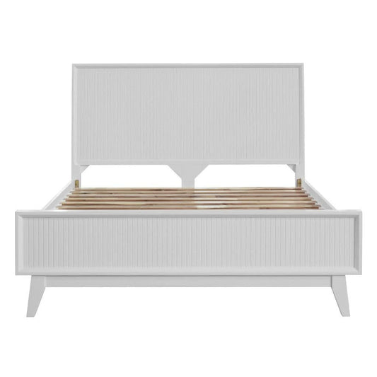 ELIJAH ACACIA WOOD QUEEN BED IN WHITE - MyChocolateWood