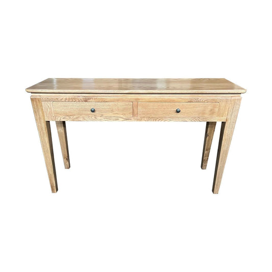 ELLA SOLID OAK 2 DRAWERS CONSOLE TABLE - MyChocolateWood