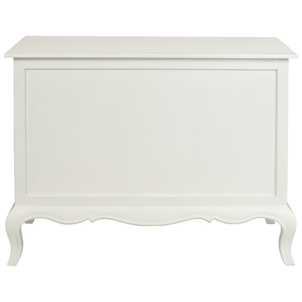 ELODIE 3 DRAWER CHEST/DRESSER IN SOLID MAHOGANY - WHITE - MyChocolateWood