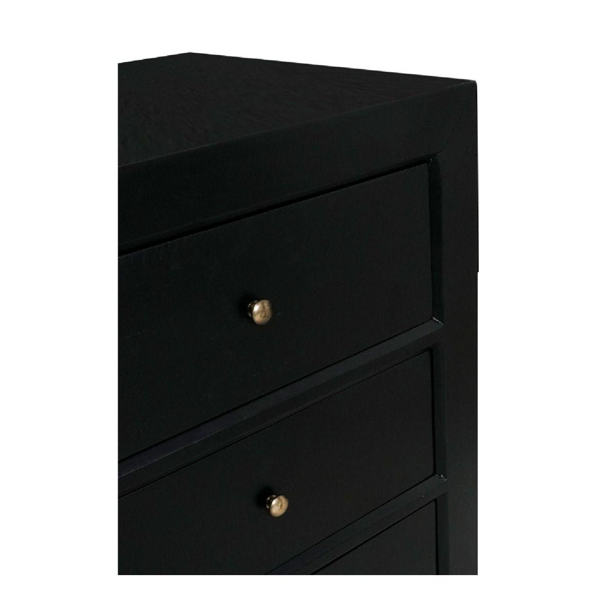 FABRIZIO MINDI WOOD 9 DRAWER DRESSER/ 9 DRAWER CHEST OF DRAWERS IN BLACK - MyChocolateWood