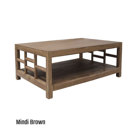 FABRIZIO MINDI WOOD COFFEE TABLE IN MINDI BROWN - MyChocolateWood