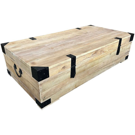 FAIRMONT RECYCLED ELM TRUNK/COFFEE TABLE 160CM IN NATURAL - MyChocolateWood