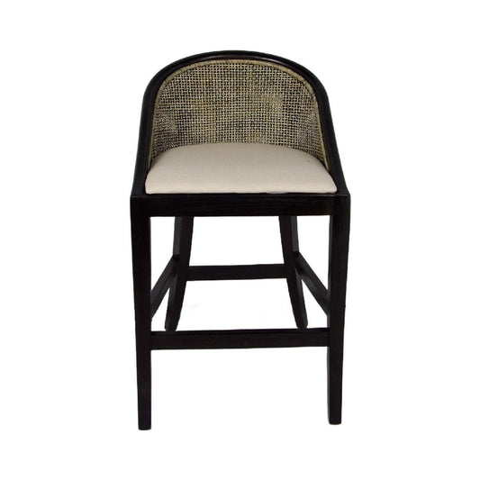 FIRENDI HAMPTONS RATTAN COUNTER STOOL IN BLACK SHADOW - MyChocolateWood