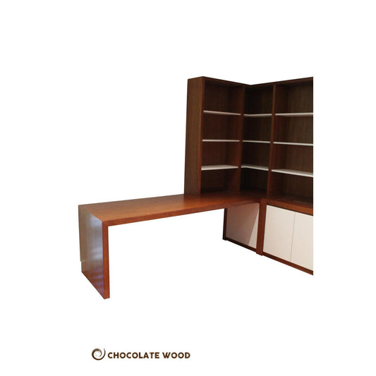 FRANGELICA TASSIE OAK CORNER DESK & HUTCH AUSTRALIAN CUSTOM MADE - MyChocolateWood