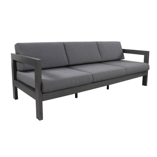 FRITZ OUTDOORS 3-SEATER SOFA IN CHARCOAL/DARK GREY - MyChocolateWood