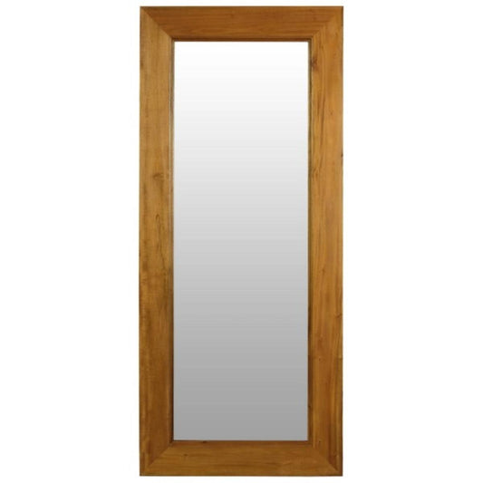 GARDINER SOLID MAHOGANY TIMBER FRAME FREE STANDING MIRROR IN LIGHT PECAN - MyChocolateWood