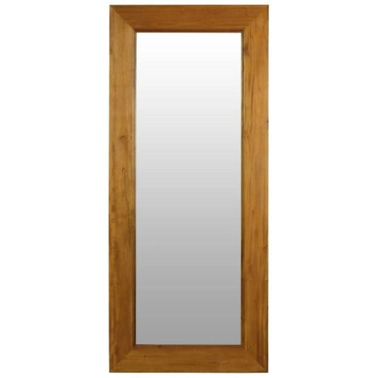 GARDINER SOLID MAHOGANY TIMBER FRAME FREE STANDING MIRROR IN LIGHT PECAN - MyChocolateWood