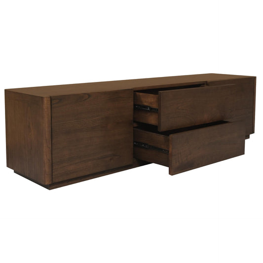 GATSBY 190CM MINDI WOOD 2 DOOR 2 DRAWER TV UNIT, WALNUT - MyChocolateWood