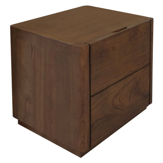 GATSBY WHITE CEDAR (MINDI WOOD) 2 DRAWER BEDSIDE TABLE WALNUT - MyChocolateWood