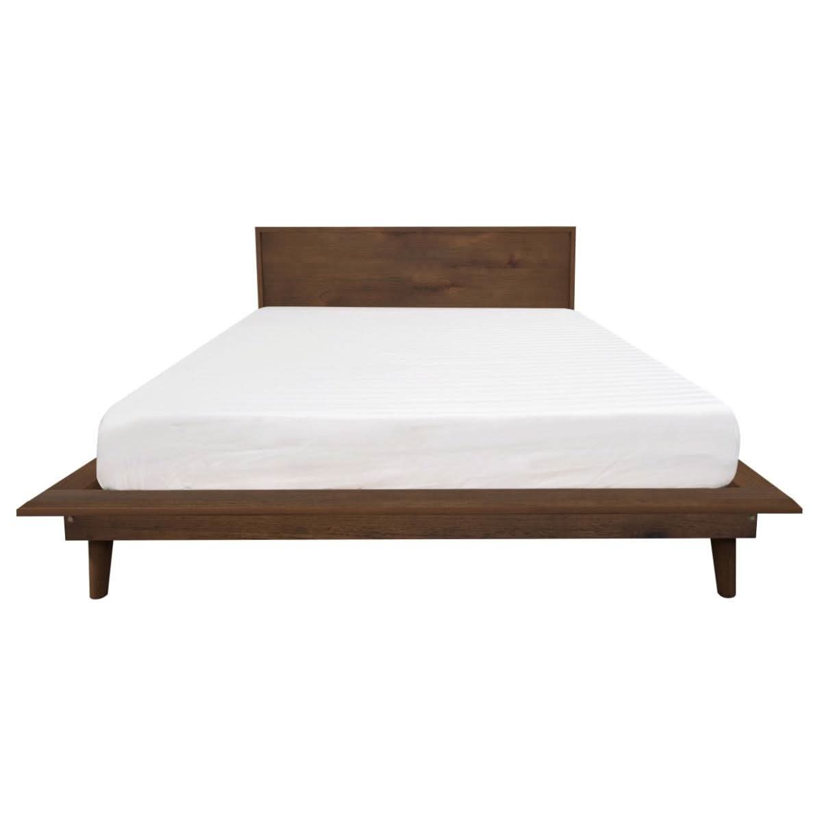GATSBY WHITE CEDAR QUEEN SIZE BED WALNUT - MyChocolateWood