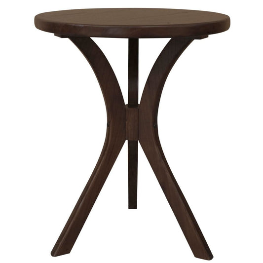 GATSBY WHITE CEDAR ROUND SIDE TABLE/LAMP TABLE SET BLACK - MyChocolateWood