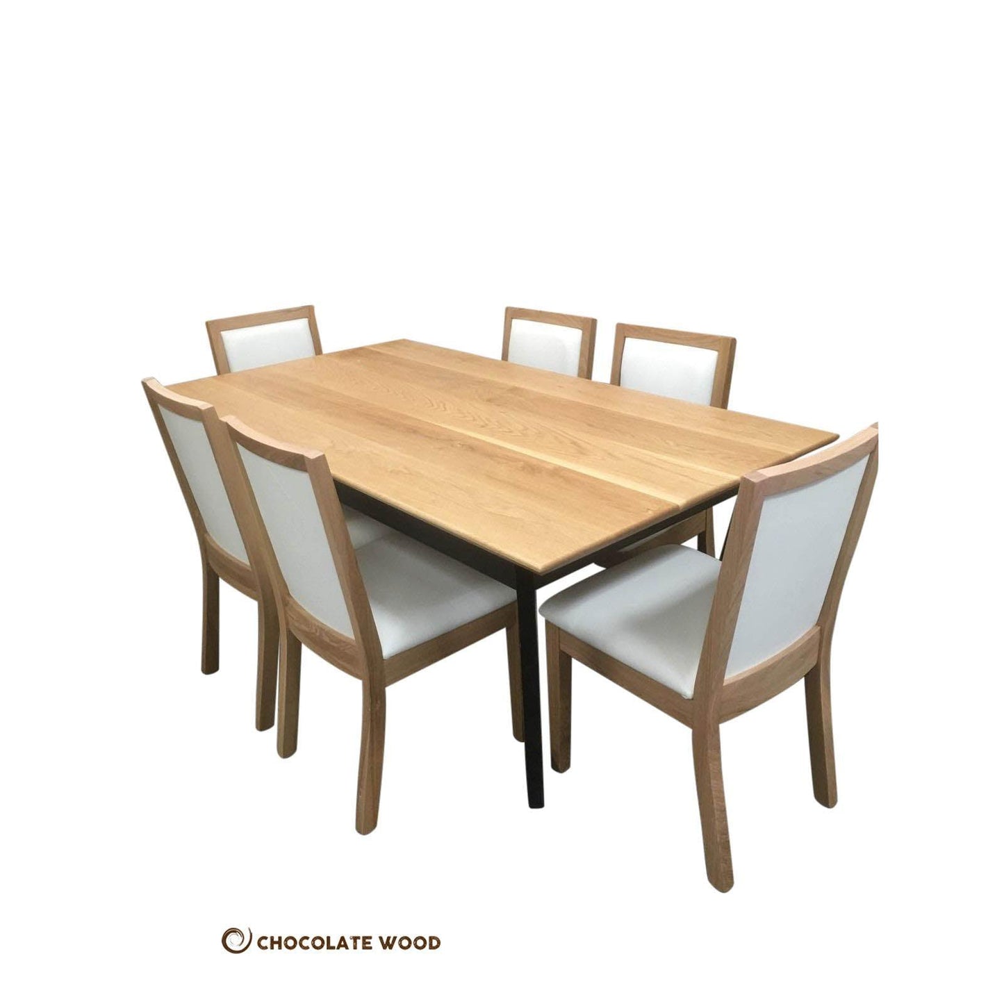 GEMMA SOLID TASSIE OAK DINING CHAIR IN CLEAR LACQUER - MyChocolateWood