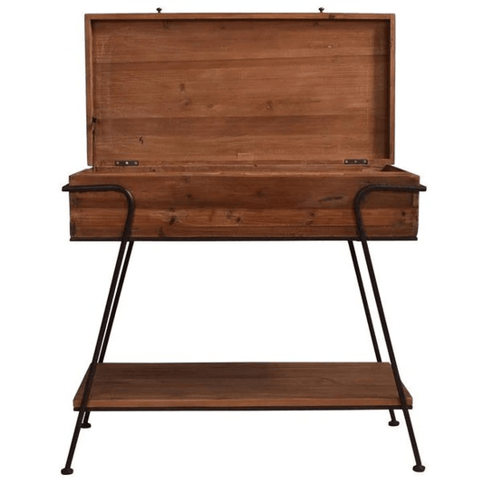 GLENMORE RECYCLED TIMBER CONSOLE TABLE/HALL TABLE WITH STORAGE - MyChocolateWood