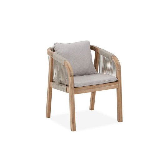 GLOSTER ACACIA WOOD & ROPE 7 - PIECE DINING SUITE - MyChocolateWood