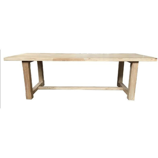 GODFREY RECYCLED ELM TIMBER RUSTIC DINING TABLE 300 CM - MyChocolateWood