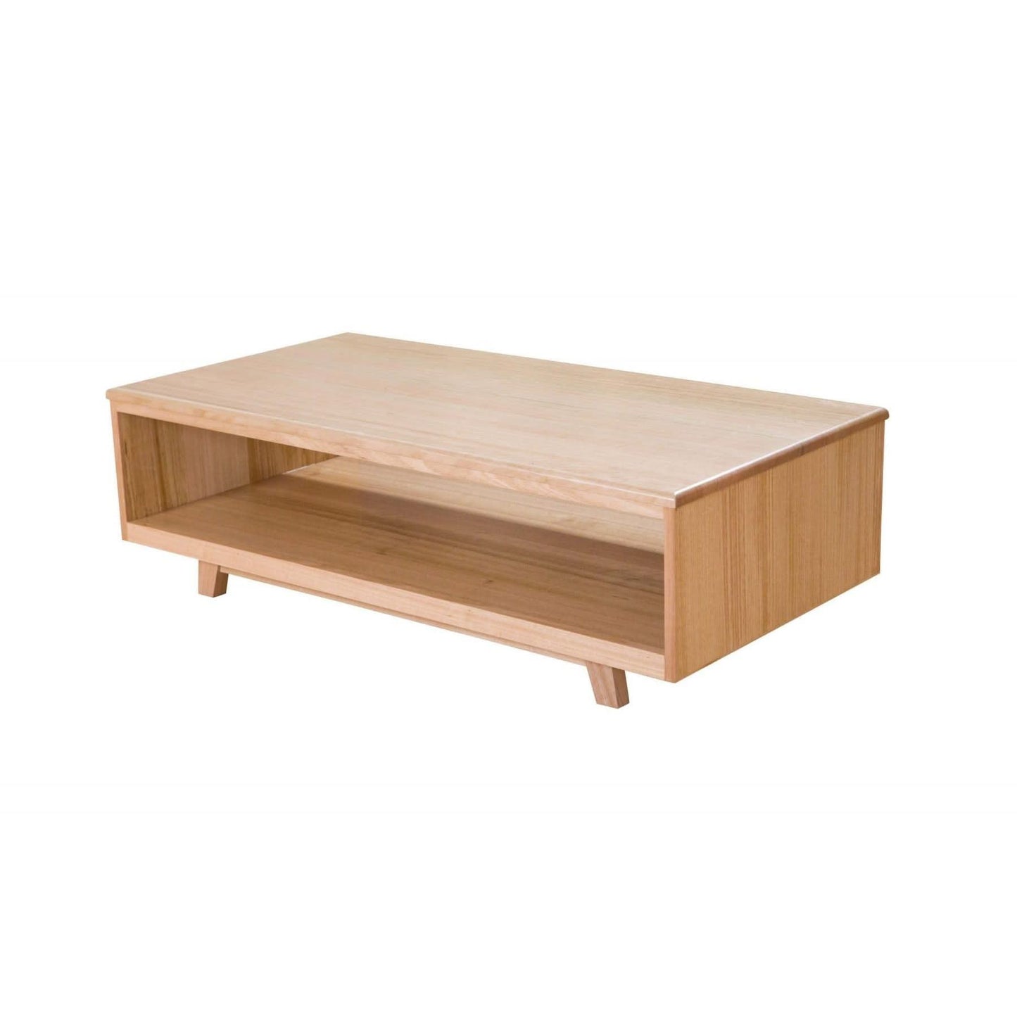 GRANVILLE SOLID TASSIE OAK COFFEE TABLE IN CLEAR LACQUER FINISH - MyChocolateWood