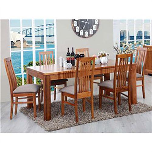 HARLINGTON SOLID BLACKWOOD TIMBER DINING TABLE 150CM. (DINING TABLE ONLY) - MyChocolateWood