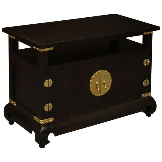 HIROKO SOLID MAHOGANY CHINESE STYLE TVUNIT IN CHOCOLATE 97CM - MyChocolateWood