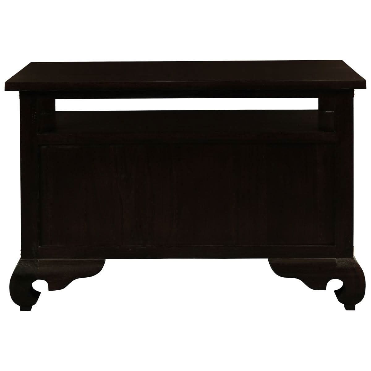 HIROKO SOLID MAHOGANY CHINESE STYLE TVUNIT IN CHOCOLATE 97CM - MyChocolateWood