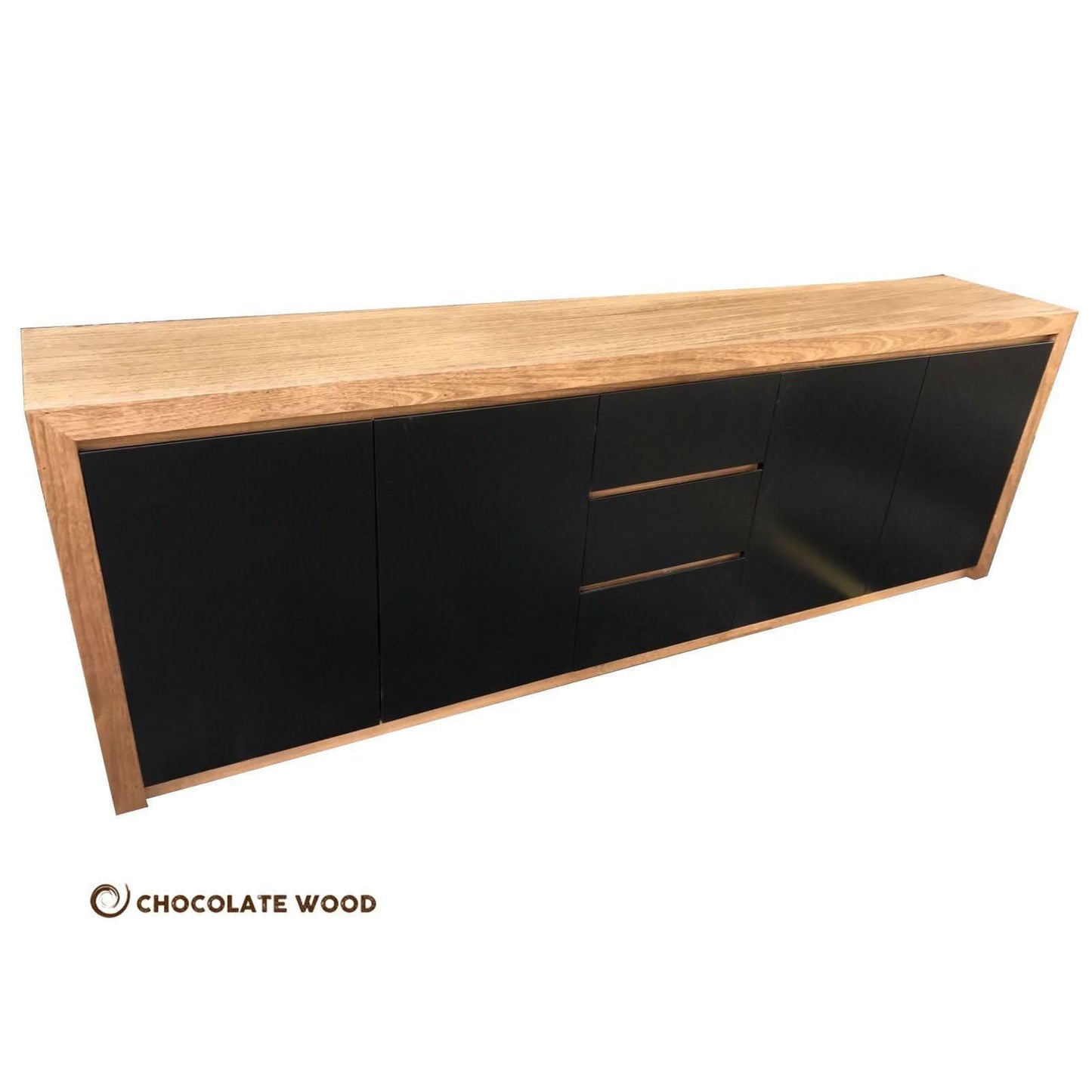 IVES 4 DOOR 3 DRAWER TASSIE OAK BUFFET MADE TO ORDER - MyChocolateWood