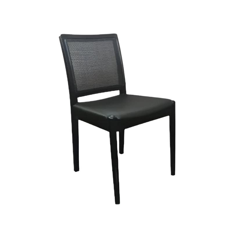 JAMAICA CONTEMPORARY DINING CHAIR RADIO RATTAN WEAVE IN BLACK - MyChocolateWood