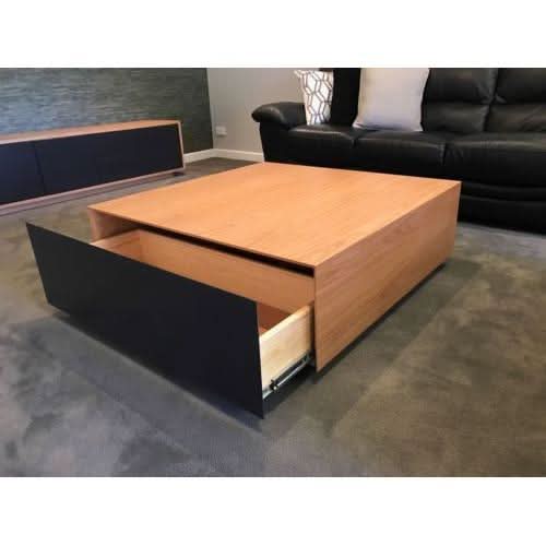 JANNA SOLID AMERICAN OAK COFFEE TABLE MADE TO ORDER - MyChocolateWood