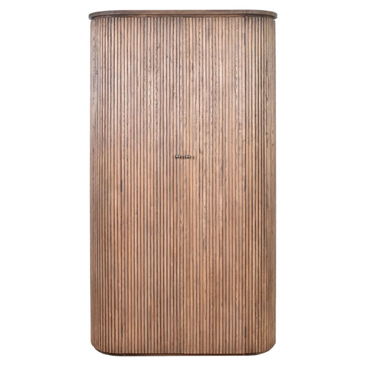 JARVIS SLATTED OLD ELM CABINET/LARGE CUPBOARD NATURAL - MyChocolateWood