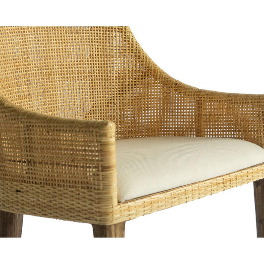 JENALLI HAMPTONS RATTAN DINING CHAIR/ LOUNGE CHAIR IN NATURAL - MyChocolateWood