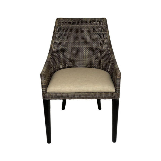JENALLI HAMPTONS RATTAN OUTDOORS DINING CHAIR MOCHA - MyChocolateWood