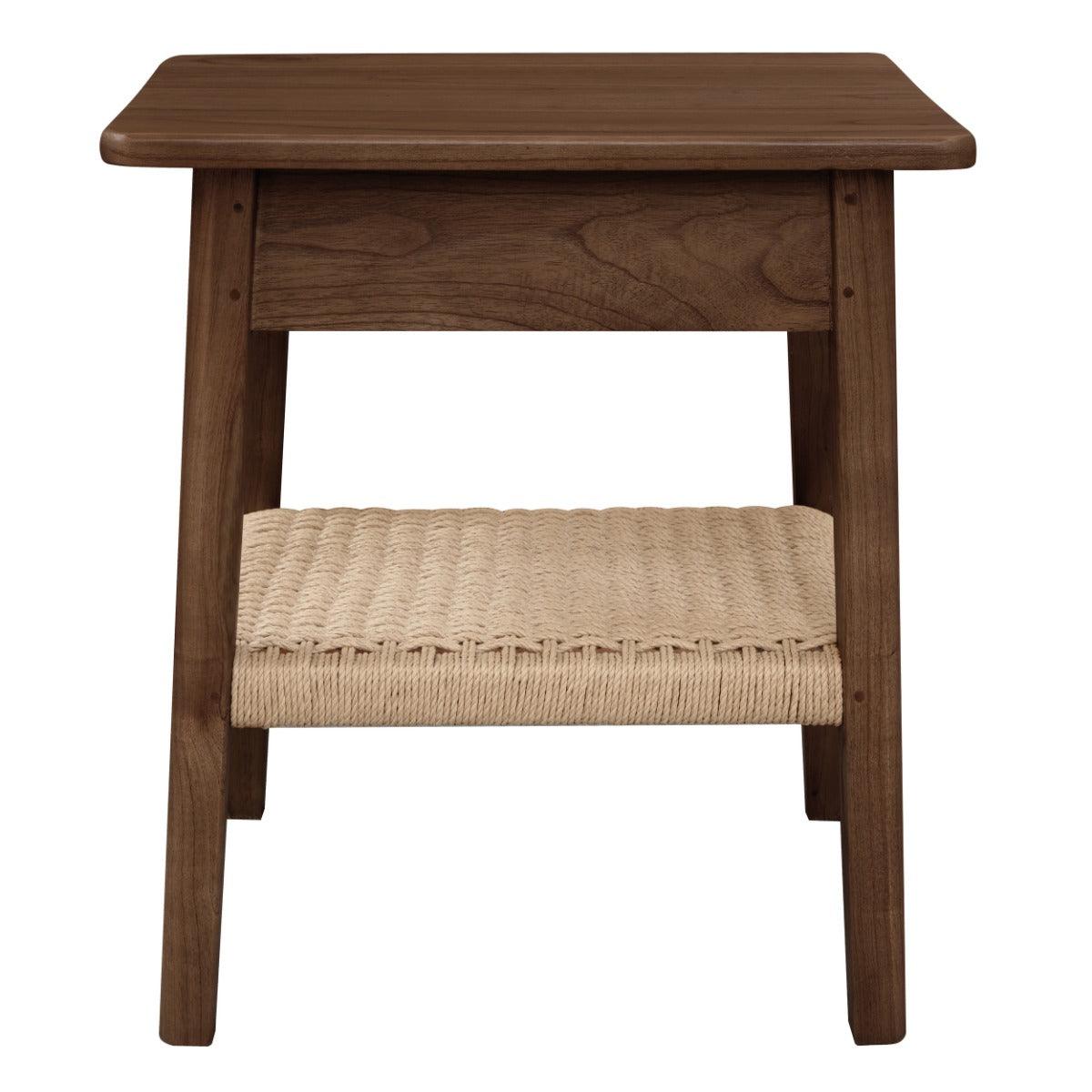 KELLY WHITE CEDAR TIMBER 1 DRAWER BEDSIDE TABLE WALNUT - MyChocolateWood