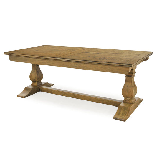KENDALL SOLID FRUITWOOD DOUBLE EXTENSION DINING TABLE BOSQUET