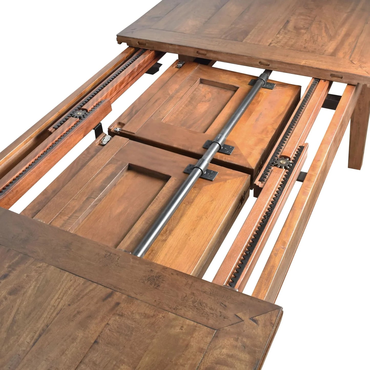 KENDALL SOLID MANGO WOOD TAPERED LEG DOUBLE EXTENSION DINING TABLE ALBANY310CM - MyChocolateWood