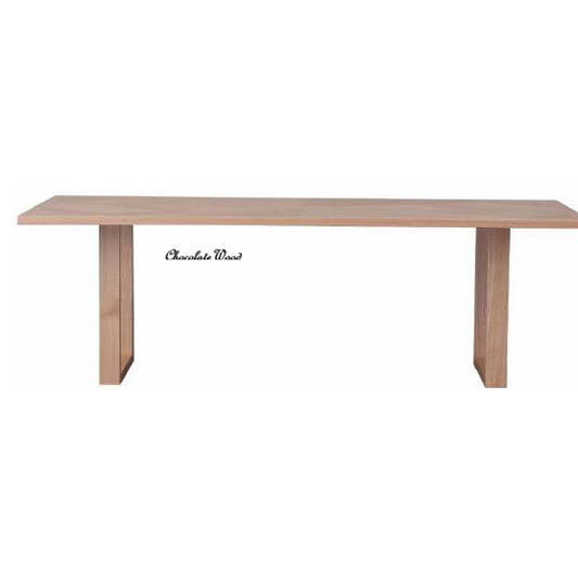 KIPLING MESSMATE TIMBER RECTANGULAR DINING TABLE NATURAL 240CM - MyChocolateWood