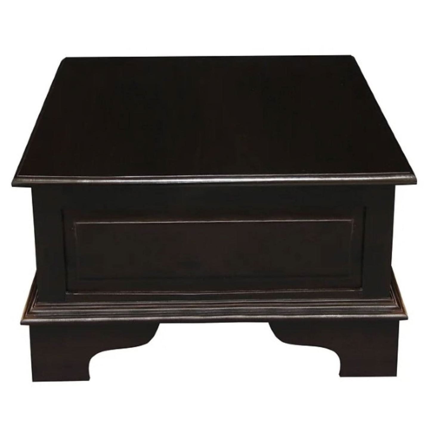 KLEVERSON SOLID MAHOGANY RECTANGULAR COFFEE TABLE 4 DRAWERS IN CHOCOLATE - MyChocolateWood