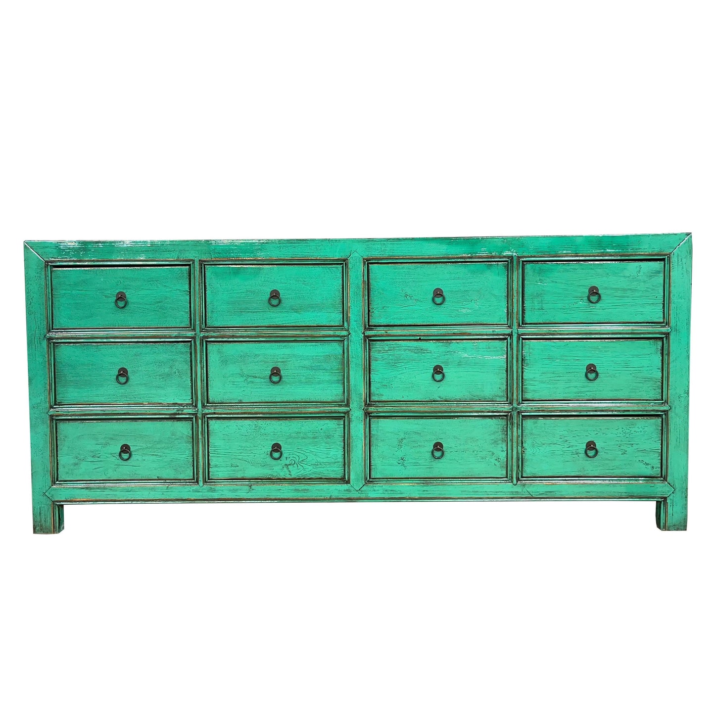 KUNSHAN NGH001 CHINESE ANTIQUE SIDEBOARD BUFFET 12 DRAWERS - MyChocolateWood