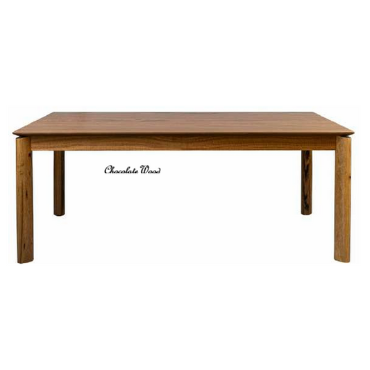 LARISSA SOLID & VENEER MARRI WOOD 9 PIECE DINING SET NATURAL/LIGHT MOCHA DINING TABLE & 8 CHAIRS