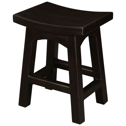 LORIAN SOLID MAHOGANY TIMBER KITCHEN/BAR STOOL 48CM HIGH - CHOCOLATE - MyChocolateWood