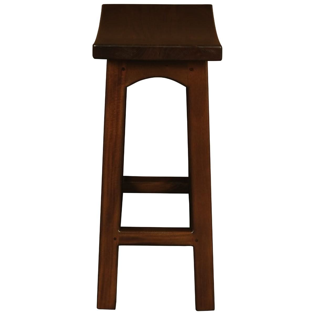 LORIAN SOLID MAHOGANY TIMBER KITCHEN/BAR STOOL 67CM HIGH - MAHOGANY - MyChocolateWood