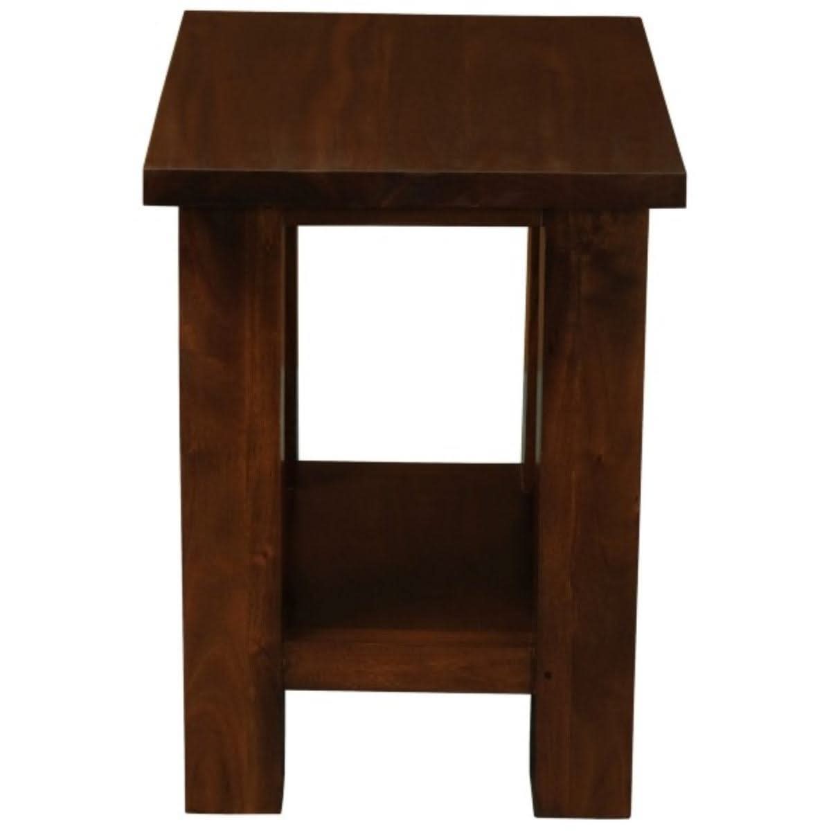 LORIAN SOLID MAHOGANY TIMBER LAMP TABLE - MAHOGANY - MyChocolateWood