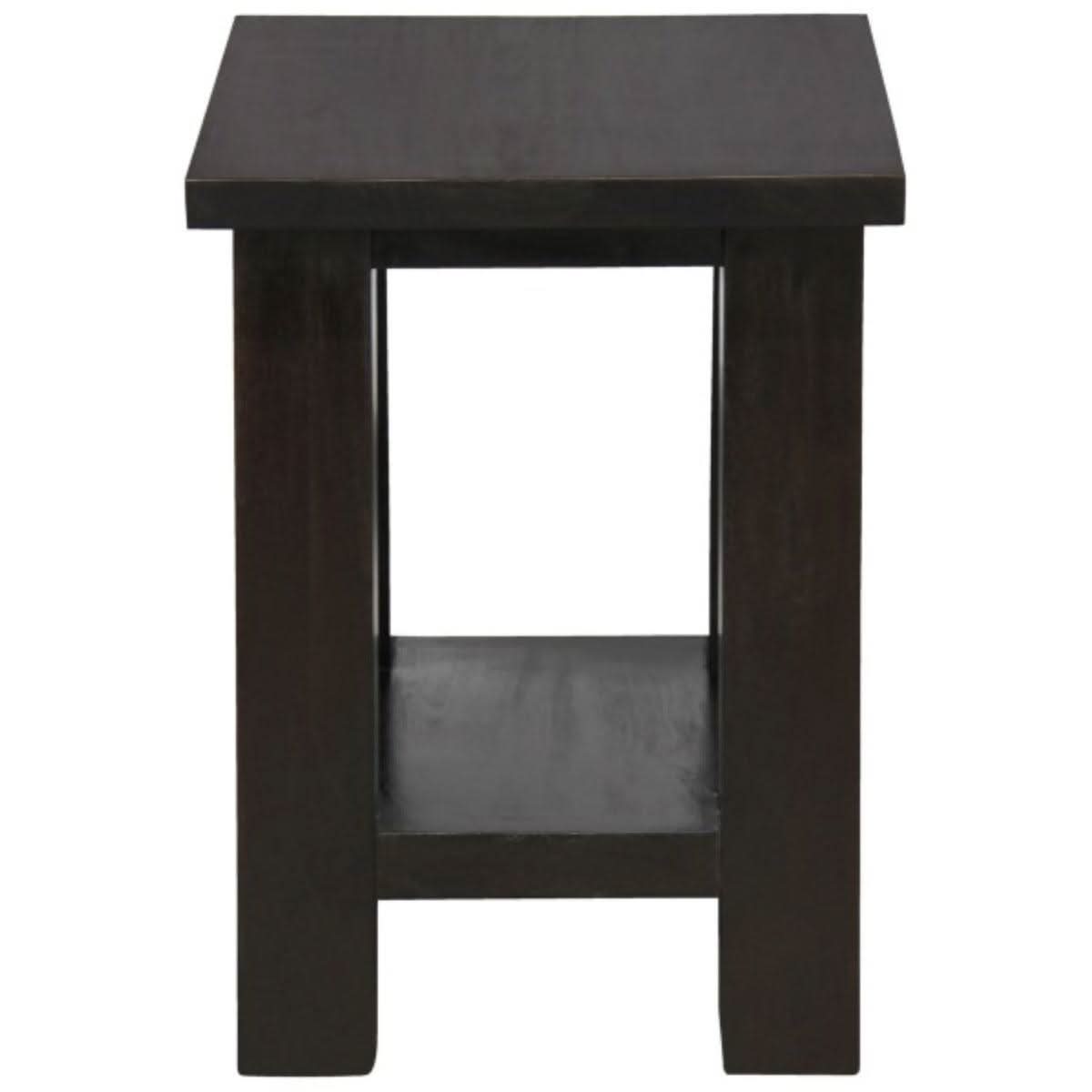 LORIAN SOLID MAHOGANY TIMBER LAMP TABLE/SIDE TABLE - CHOCOLATE - MyChocolateWood