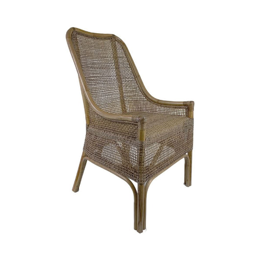 MALIBU HAMPTONS RATTAN DINING CHAIR IN MANGO TEAK - MyChocolateWood