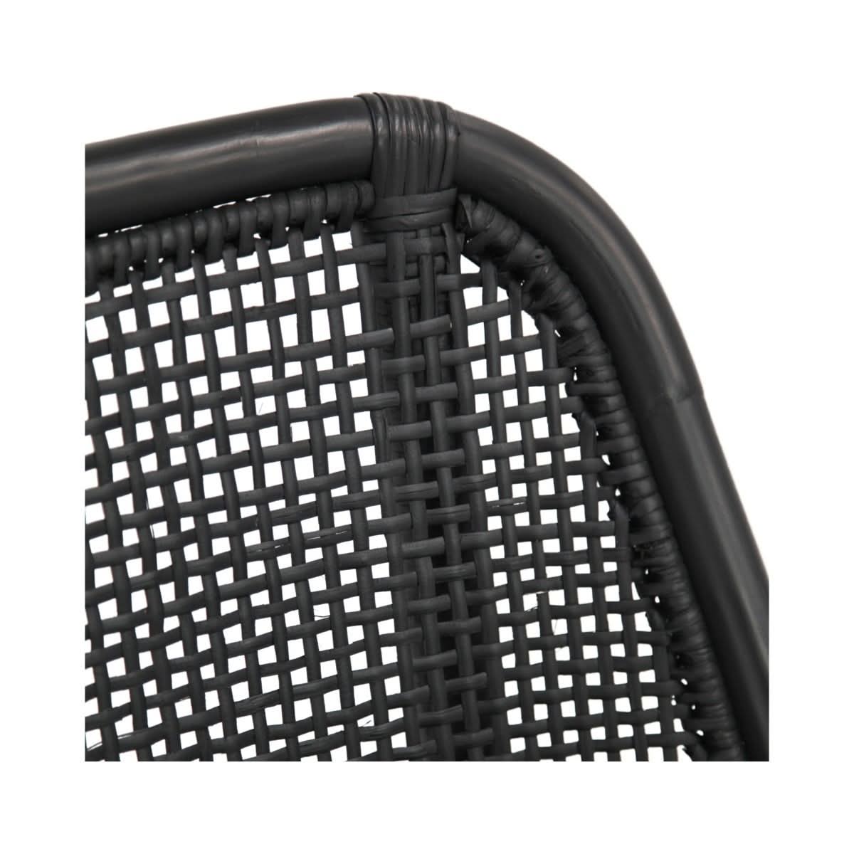 MALIBU HAMPTONS RATTAN DINING CHAIR IN SOLID BLACK - MyChocolateWood