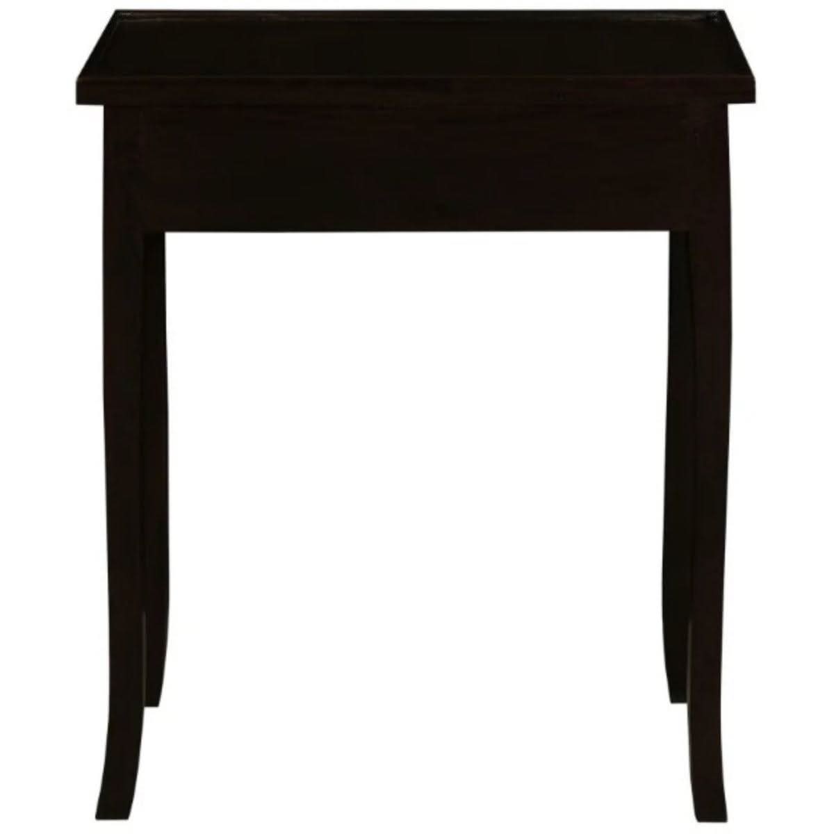 MANDY QUEEN ANN SOLID MAHOGANY 2 DRAWER HALL TABLE/CONSOLE TABLE IN CHOCOLATE - MyChocolateWood